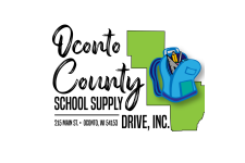 Logo for Oconto County School Supply Drive Logo for Oconto County School Supply Drive