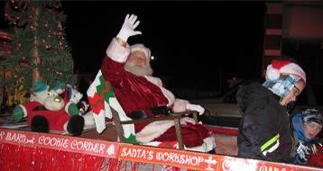 Santa in christmas parade